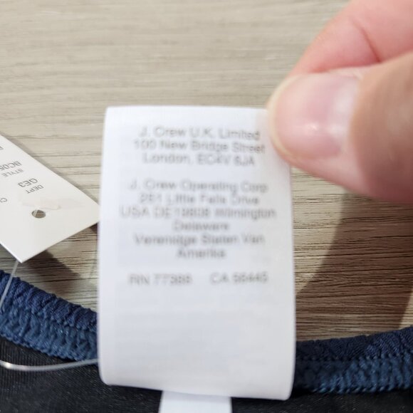 J. Crew Teal Textured Curved Waist Cheeky Bikini Bottom New With Tags Women's S - Picture 13 of 15